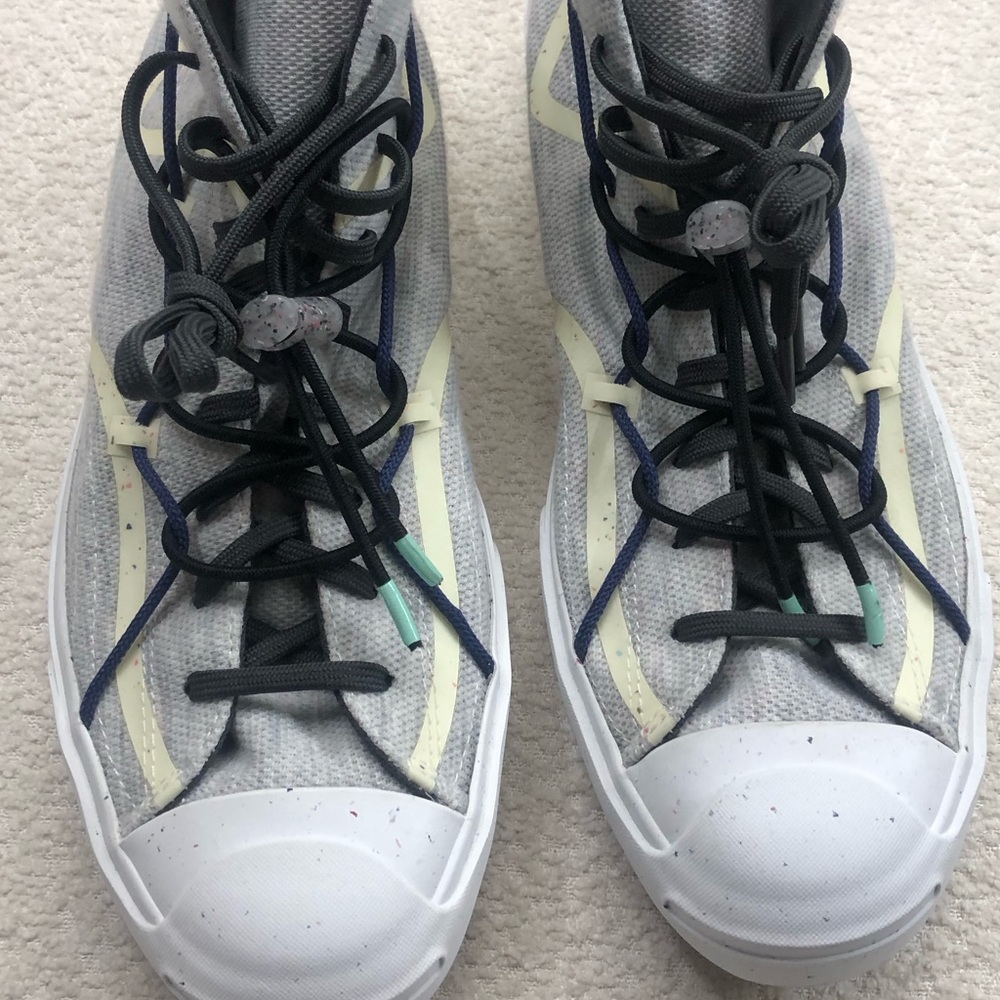 Converse Renew Morphlon Jack Purcell Rally Mid Top Sneakers Mens Size 13 Gray - Picture 15 of 16